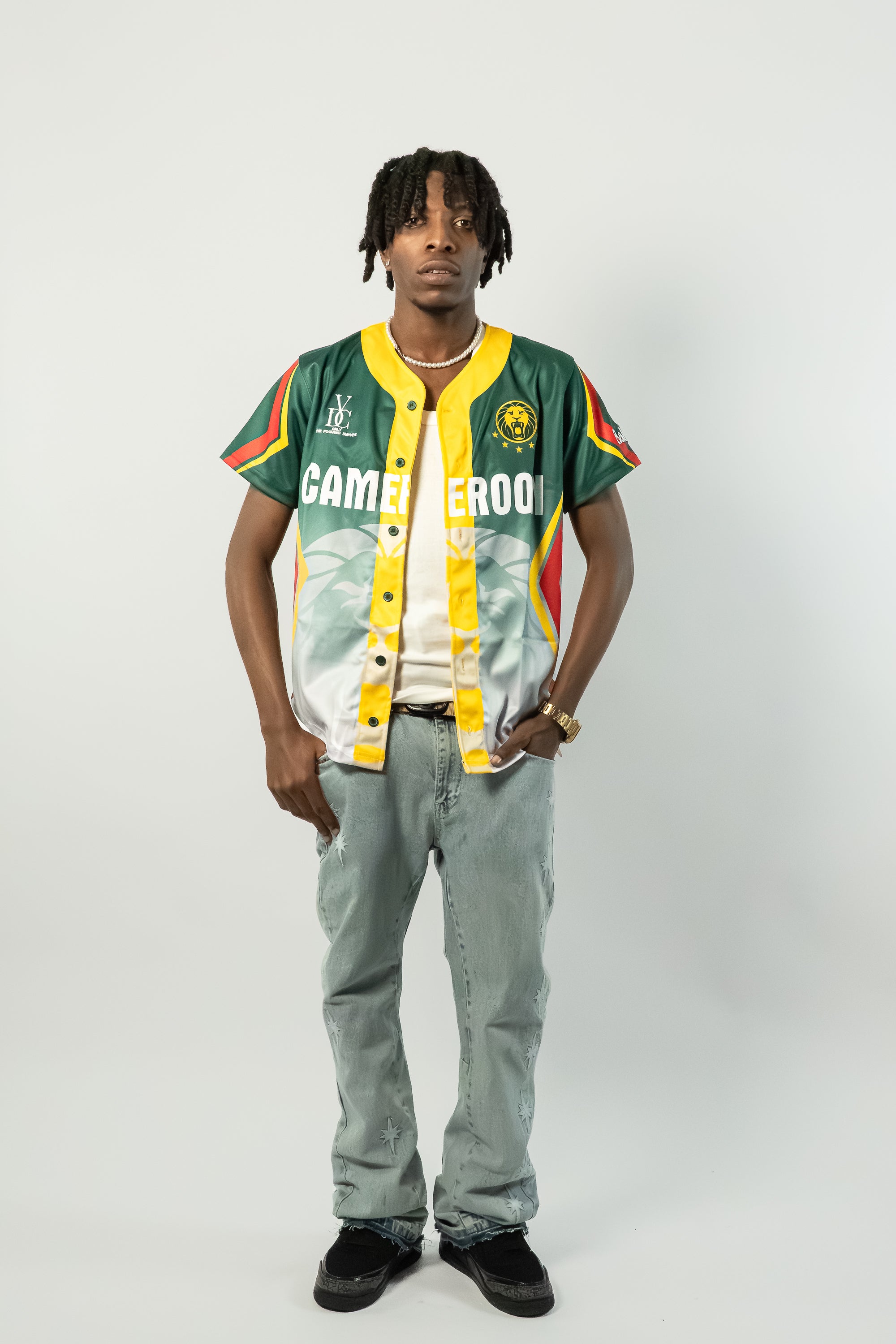 Cameroon Baseball Jersey, VDC Green Snow