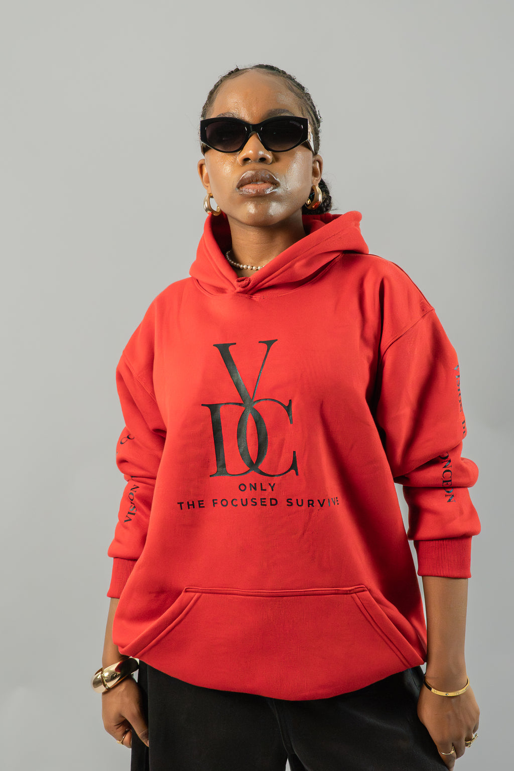 Hoodie VDC - Red Bold