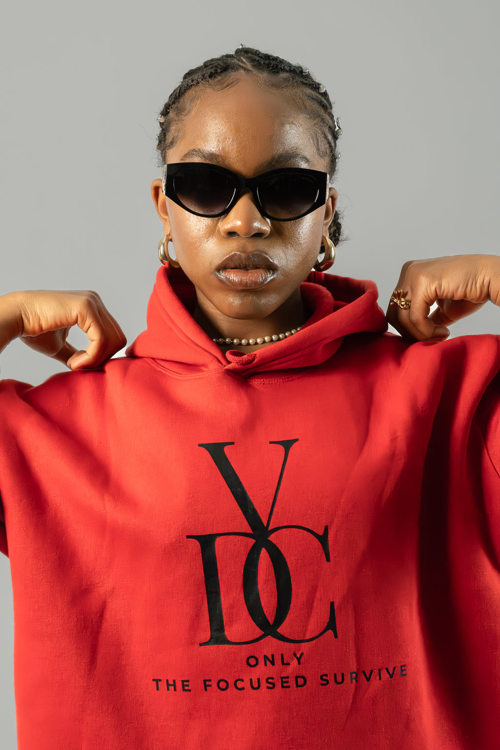 Hoodie VDC - Red Bold