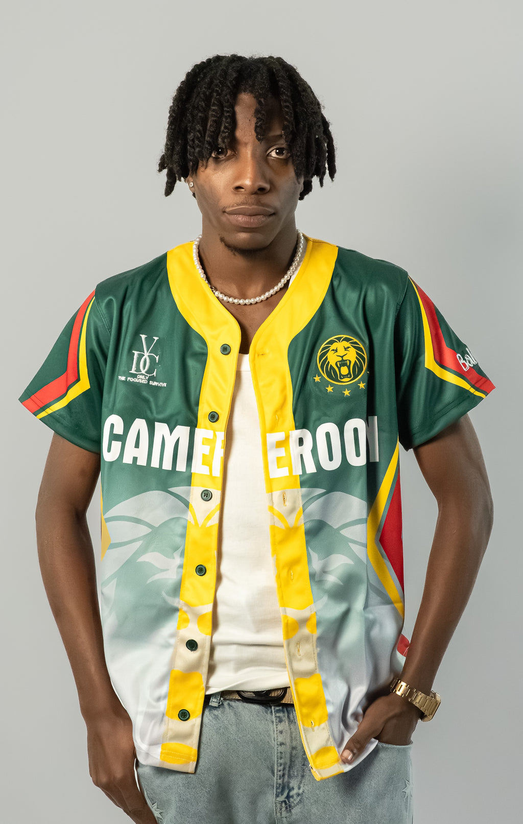 Cameroon Baseball Jersey, VDC Green Snow